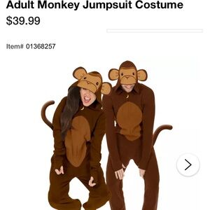 Spirit Halloween monkey onesie costume